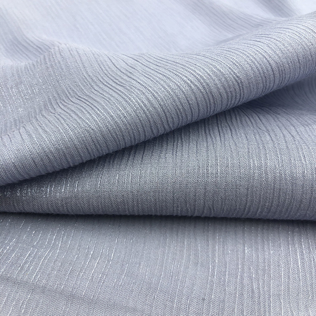 High Quality Woven 80%Rayon 20%Nylon Chiffon Crinkle Wrinkle Crepe Chiffon Fabric for Dress