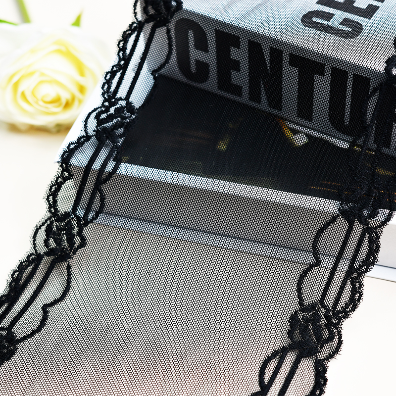 manufacturers supply 16.5cm wide warp knitted white lace underwear clothing accessories DIY wedding dress stretch lace 8033#