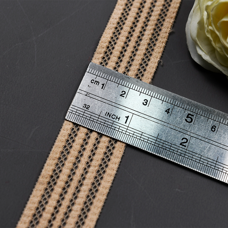 Elastic Lace 3CM Fashion 3D Nylon Spandex Stretch White Floral Lace Trim 116206#