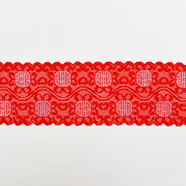8.5CM Wholesale Bicolor knitted Elastic Lace Trim, nylon spandex stretch lace trim for women dress 00391#