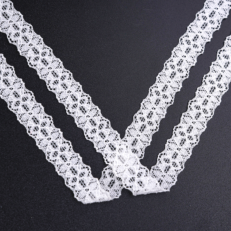 High Quality Stretch Nylon Lace Trim 1.5cm Nylon Lace Fabric Nylon Spandex Lace for Bra And Underwear Wedding Decoration 116550#