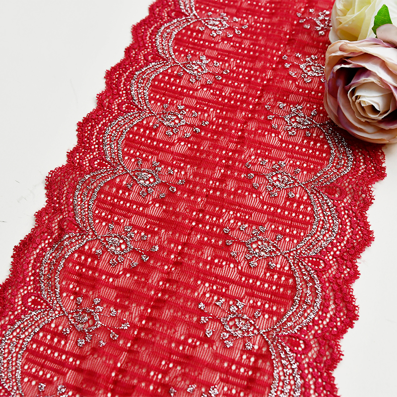 Professional Lace Manufacturer High Quality 17cm Stretch White Floral Lace Trim for Women E010#