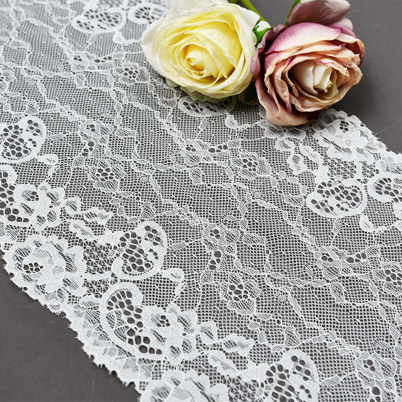 Elegant Mesh Elastic Lace Trim 20cm Spandex Lace Fabric Elastic Lace Women's Dress Underwear Bra TB164#