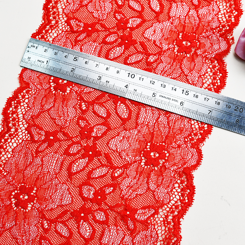 Ready Stock Lace High Quality 18cm Women's Elastic Floral Lace Trim 6815#