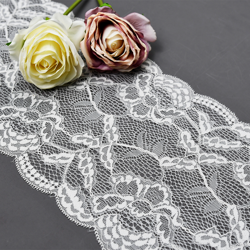 Elegant Mesh Elastic Lace Trim 18cm Spandex Lace Fabric Elastic Lace Women's Dress Underwear Bra 26683#