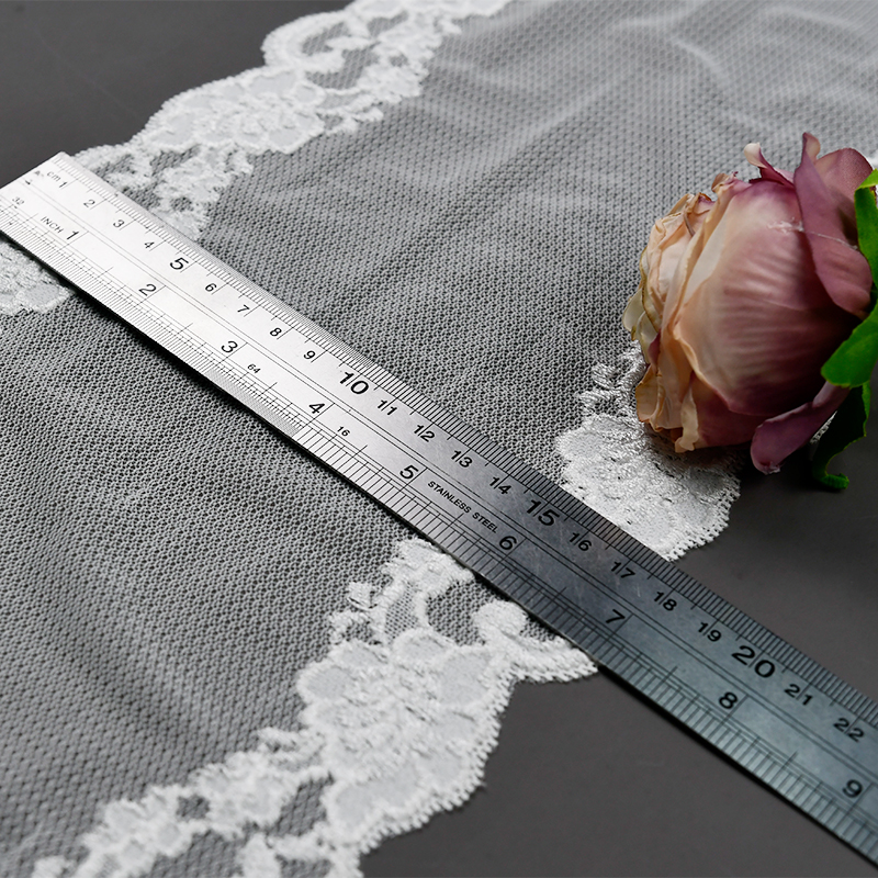 Ready Stock Lace High Quality 18cm Women's Elastic Floral Lace Trim 206100#