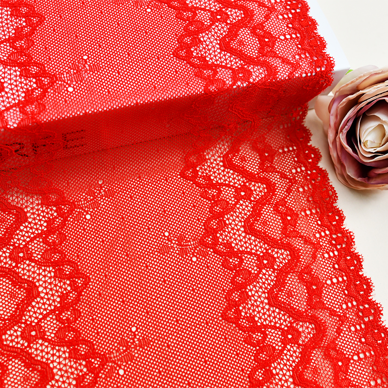 manufacturers supply 21cm wide warp knitted white lace underwear clothing accessories DIY wedding dress stretch lace 65029#