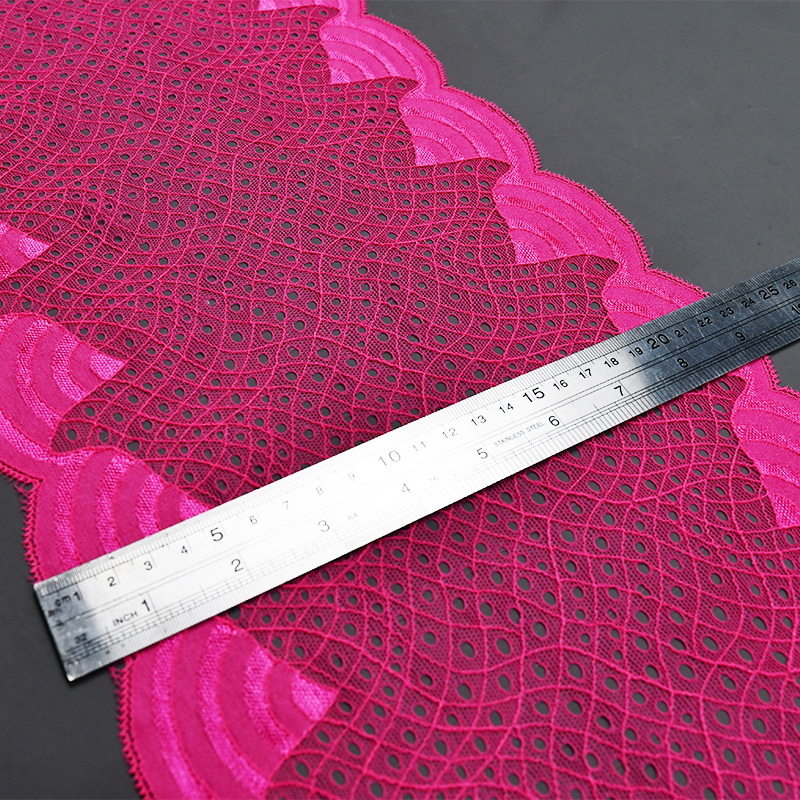 manufacturers supply 22cm wide warp knitted white lace underwear clothing accessories DIY wedding dress stretch lace 08310#