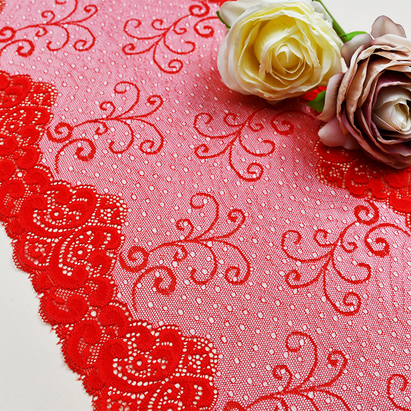 Professional Lace Manufacturer High Quality 22.5cm Stretch White Floral Lace Trim for Women 5032#
