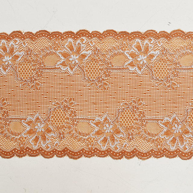 Professional Lace Manufacturer High Quality 17cm Stretch White Floral Lace Trim for Women AB01#