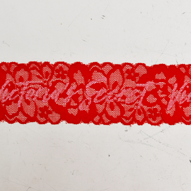 7.1cm Wholesale Bicolor knitted Elastic Lace Trim, nylon spandex stretch lace trim for women dress 116666#