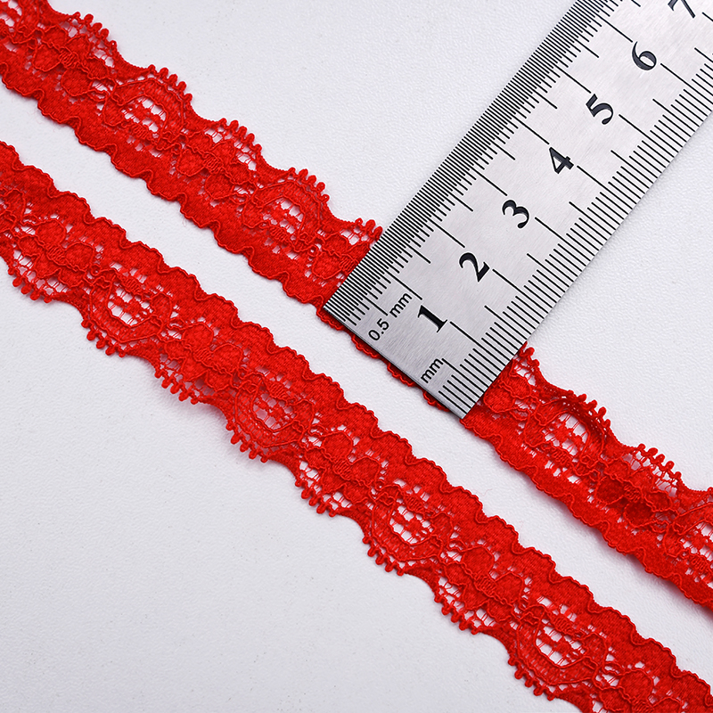 High Quality Stretch Nylon Lace Trim 1.5cm Nylon Lace Fabric Nylon Spandex Lace for Bra And Underwear Wedding Decoration 3012#