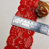 6.5cm Wholesale Bicolor knitted Elastic Lace Trim, nylon spandex stretch lace trim for women dress 6656#