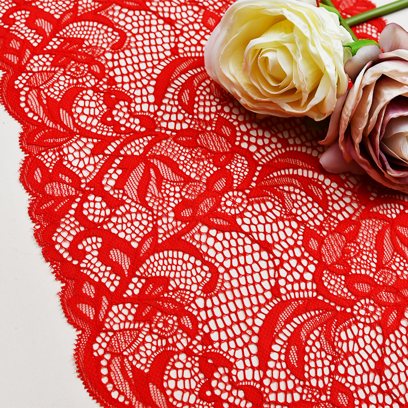 Ready Stock Lace High Quality 20cm Women's Elastic Floral Lace Trim 5217#