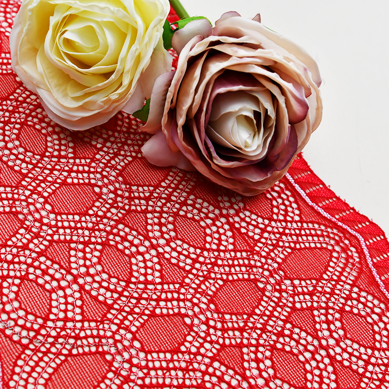 Professional Lace Manufacturer High Quality 18cm Stretch White Floral Lace Trim for Women 25058#