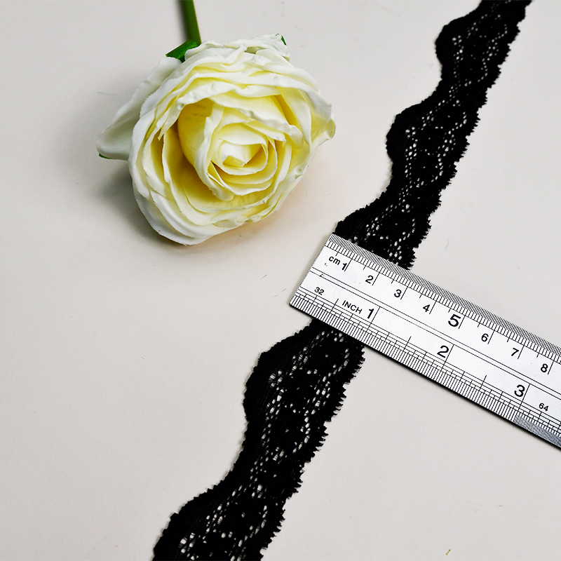 High Quality Stretch Nylon Lace Trim 2.7cm Nylon Lace Fabric Nylon Spandex Lace for Bra And Underwear Wedding Decoration 106670#