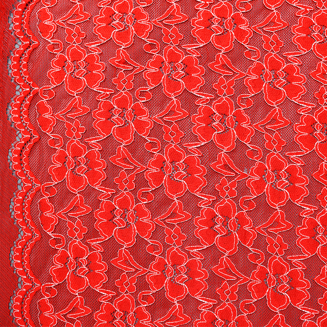 Wholesale two-color knitted elastic lace fabric women's dress 6598#