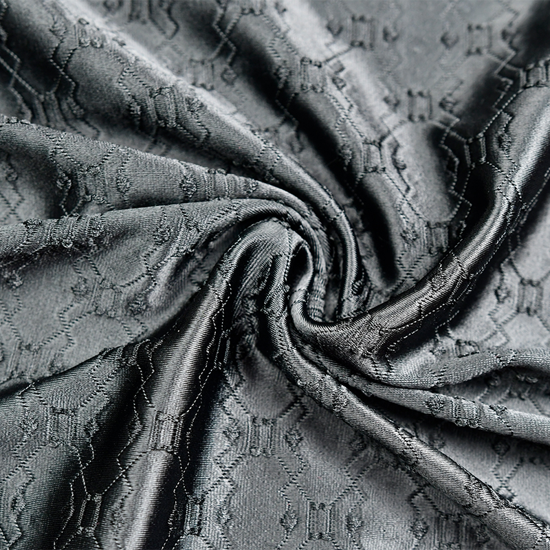 Wholesale two-color knitted elastic lace fabric women's dress 8057B#