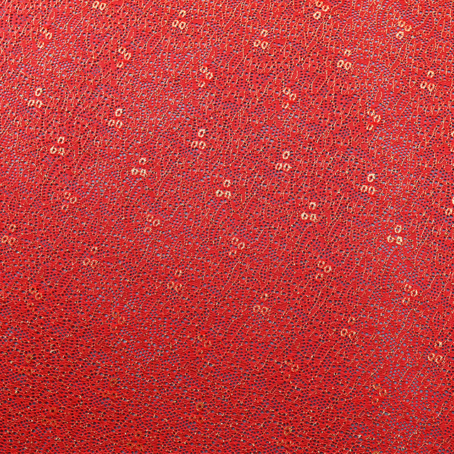 Wholesale two-color knitted elastic lace fabric women's dress 80669#