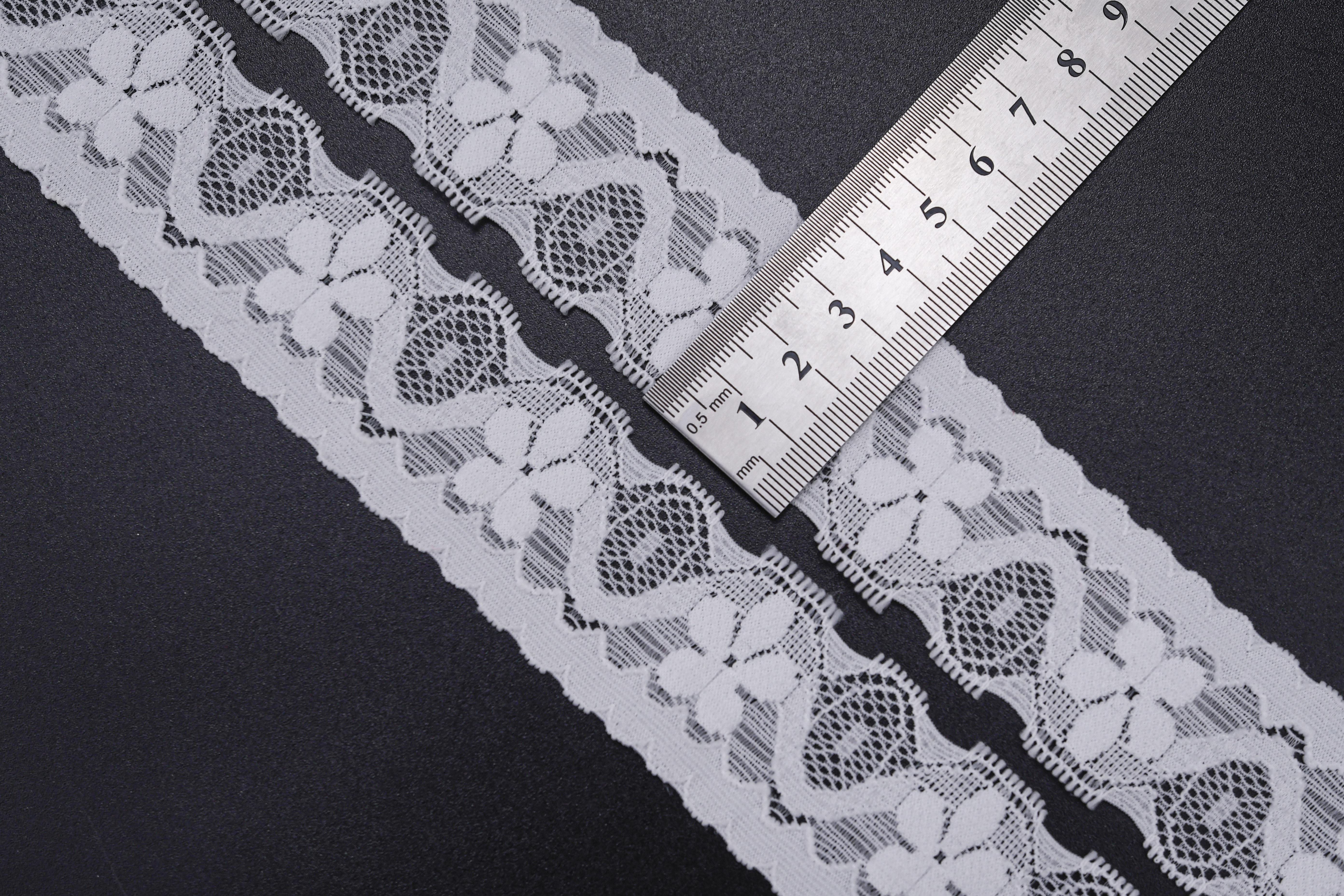 High Quality Stretch Nylon Lace Trim 3.5cm Nylon Lace Fabric Nylon Spandex Lace for Bra And Underwear Wedding Decoration 520#