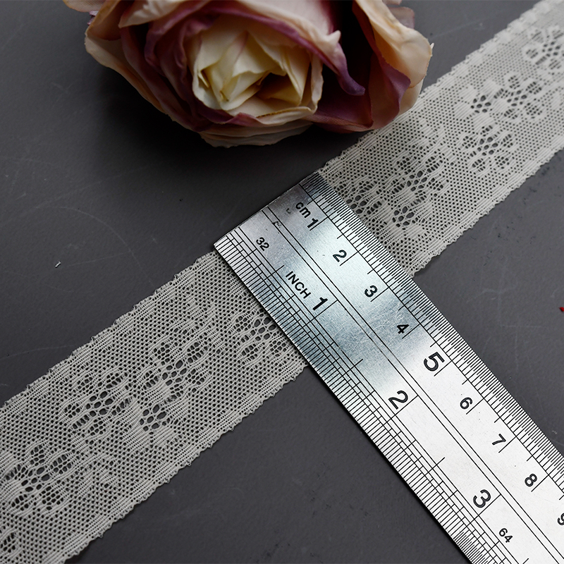 High Quality Stretch Nylon Lace Trim 3.5cm Nylon Lace Fabric Nylon Spandex Lace for Bra And Underwear Wedding Decoration VG446#