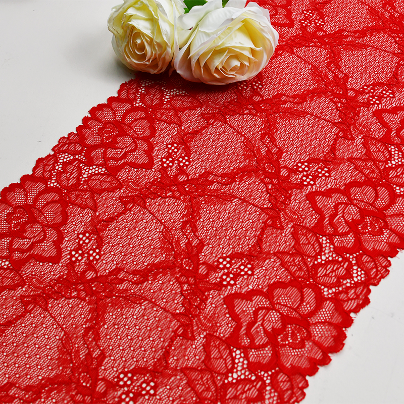 Professional Lace Manufacturer High Quality 21cm Stretch White Floral Lace Trim for Women 4031#