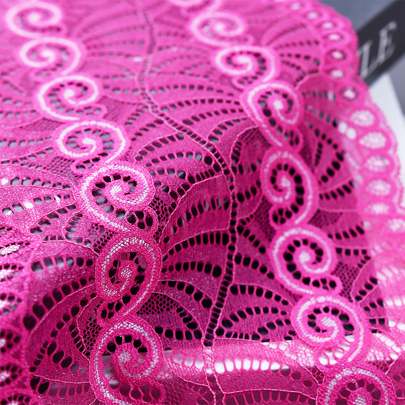 Ready Stock Lace High Quality 16.5cm Women's Elastic Floral Lace Trim 07103#