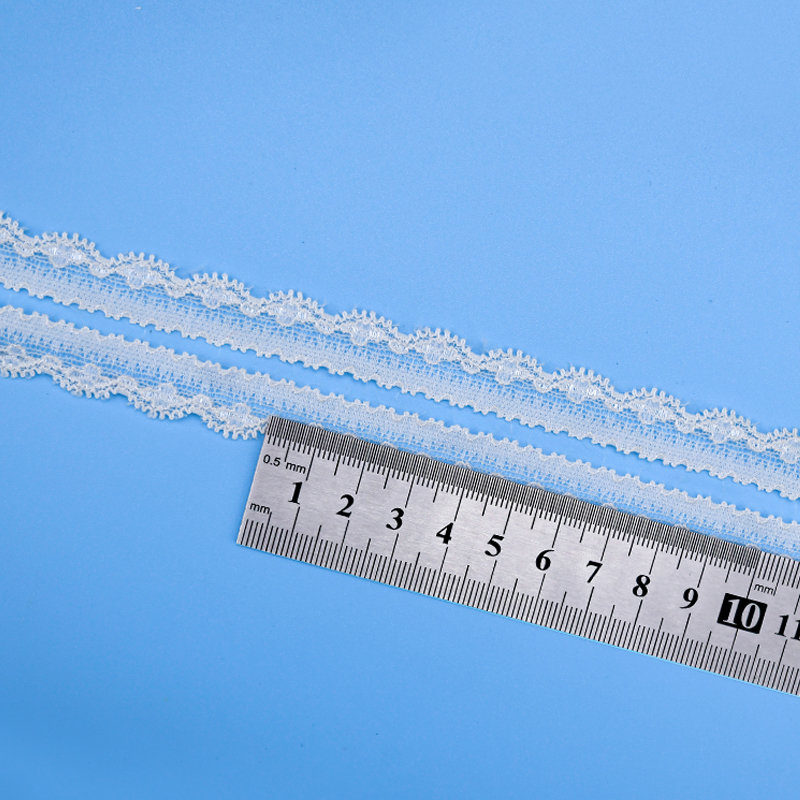 High Quality Stretch Nylon Lace Trim 1.5cm Nylon Lace Fabric Nylon Spandex Lace for Bra And Underwear Wedding Decoration 75435#