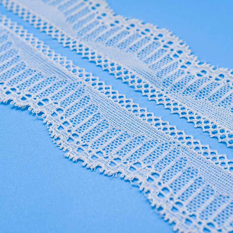 High Quality Stretch Nylon Lace Trim 3.7cm Nylon Lace Fabric Nylon Spandex Lace for Bra And Underwear Wedding Decoration 59325-3#