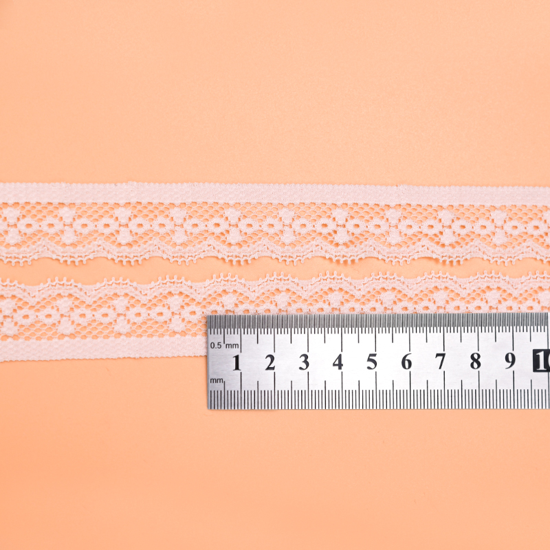 High Quality Stretch Nylon Lace Trim 2.3cm Nylon Lace Fabric Nylon Spandex Lace for Bra And Underwear Wedding Decoration 1060711#