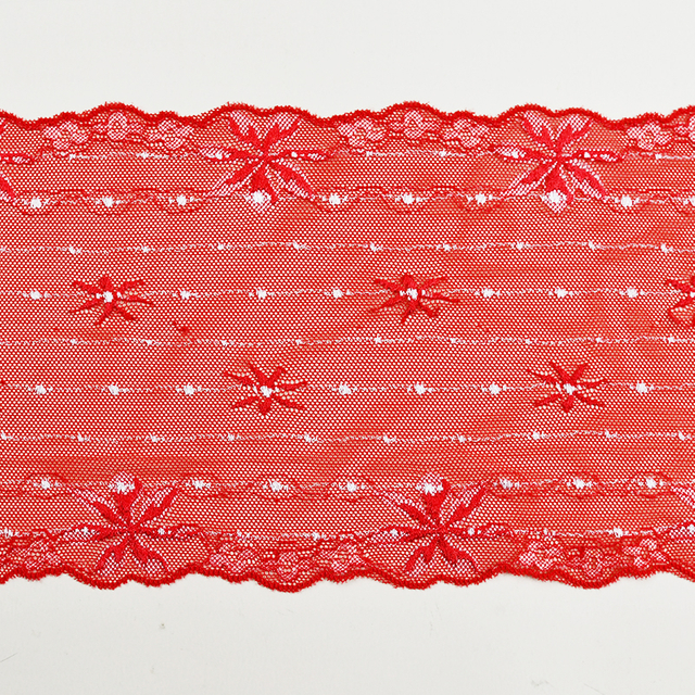 Ready Stock Lace High Quality 18cm Women's Elastic Floral Lace Trim2420#