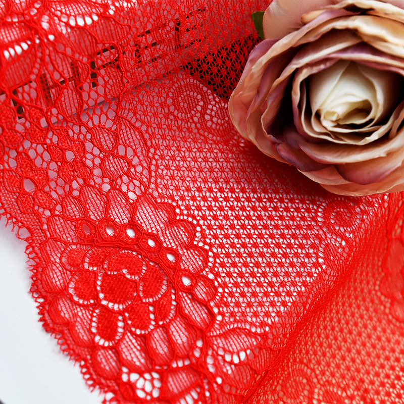 Elegant Mesh Elastic Lace Trim 14cm Spandex Lace Fabric Elastic Lace Women's Dress Underwear Bra B010#