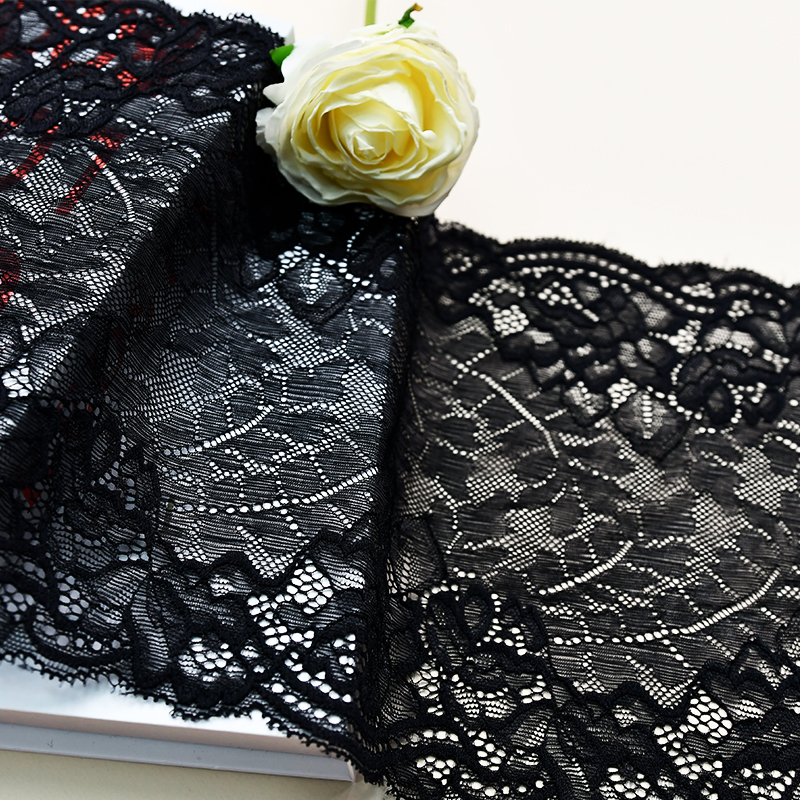 Elegant Mesh Elastic Lace Trim 22.5cm Spandex Lace Fabric Elastic Lace Women's Dress Underwear Bra 85146#