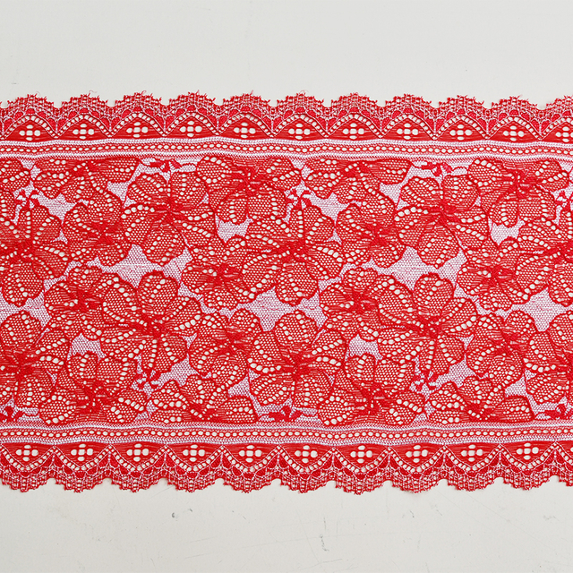 Ready Stock Lace High Quality 18.5cm Women's Elastic Floral Lace Trim 16398#