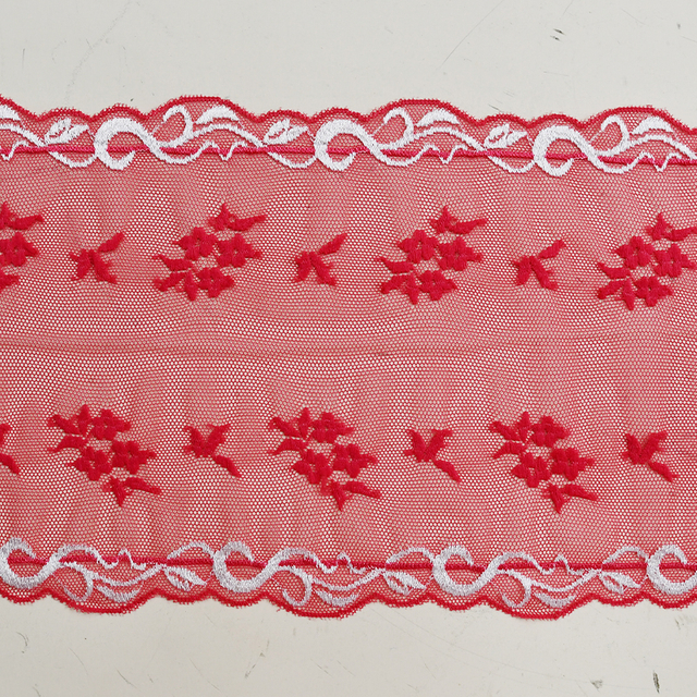 Ready Stock Lace High Quality 18cm Women's Elastic Floral Lace Trim 88135#