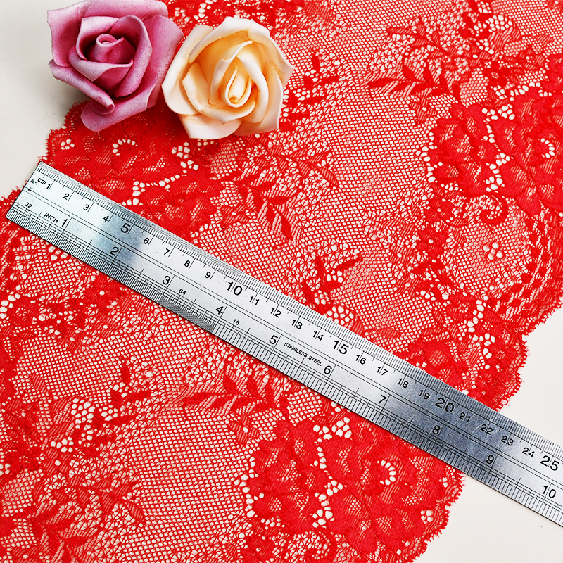 Elegant Mesh Elastic Lace Trim 23cm Spandex Lace Fabric Elastic Lace Women's Dress Underwear Bra G2001#