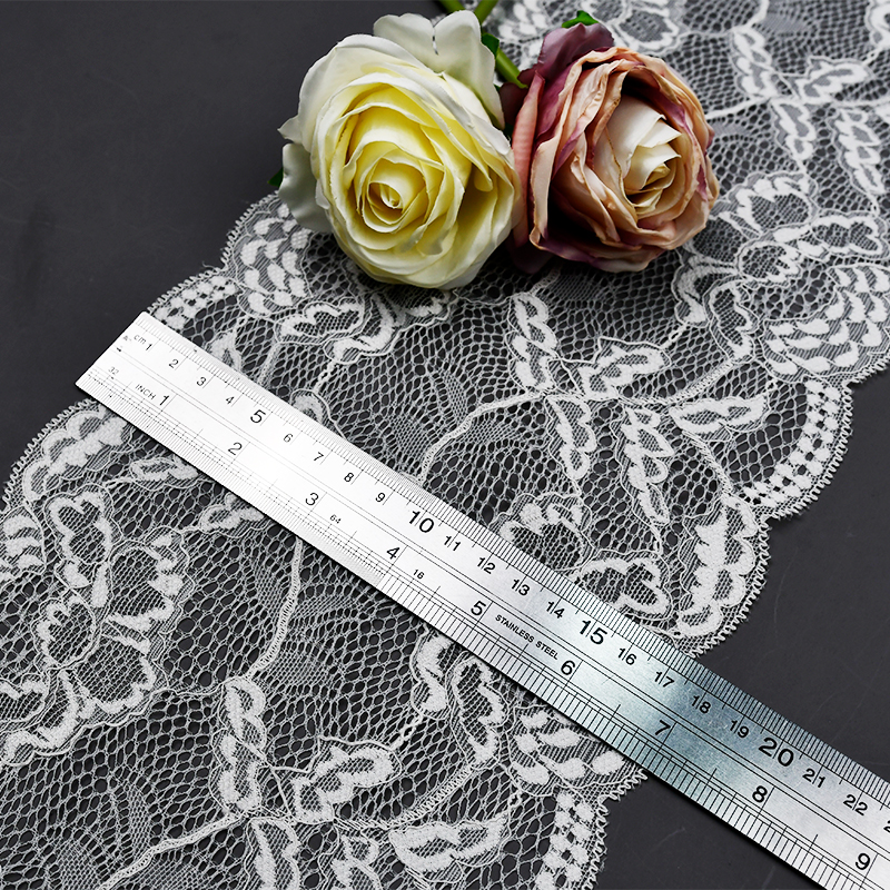 Elegant Mesh Elastic Lace Trim 18cm Spandex Lace Fabric Elastic Lace Women's Dress Underwear Bra 26683#