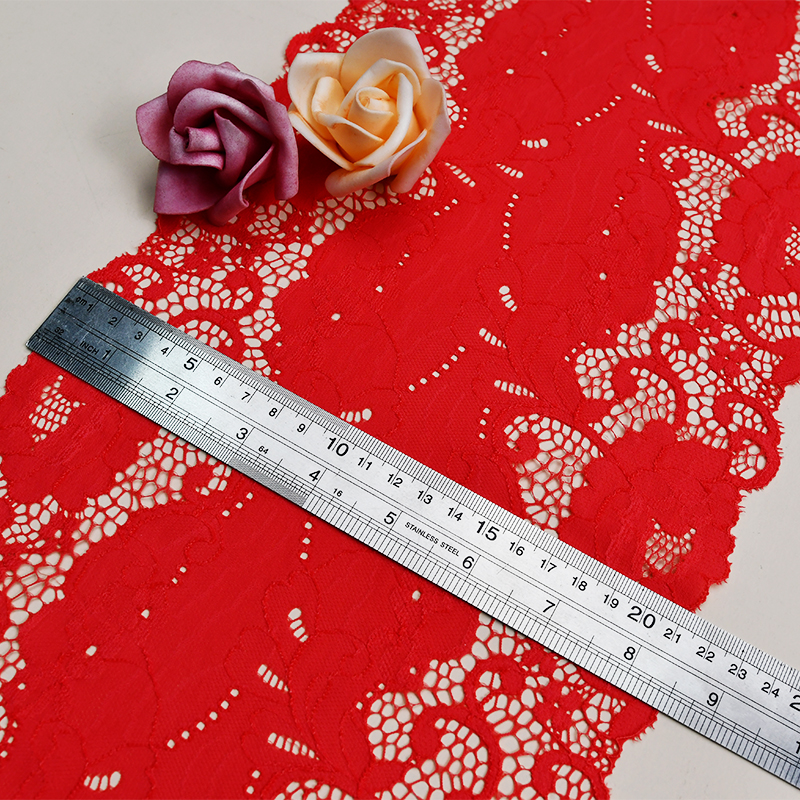 manufacturers supply 20cm wide warp knitted white lace underwear clothing accessories DIY wedding dress stretch lace 65178#