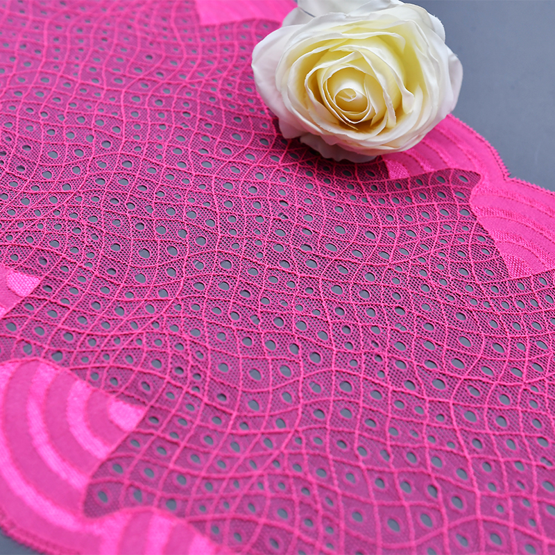 manufacturers supply 22cm wide warp knitted white lace underwear clothing accessories DIY wedding dress stretch lace 08310#