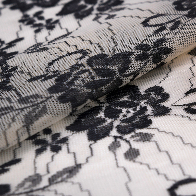 Wholesale two-color knitted elastic lace fabric women's dress 5558#