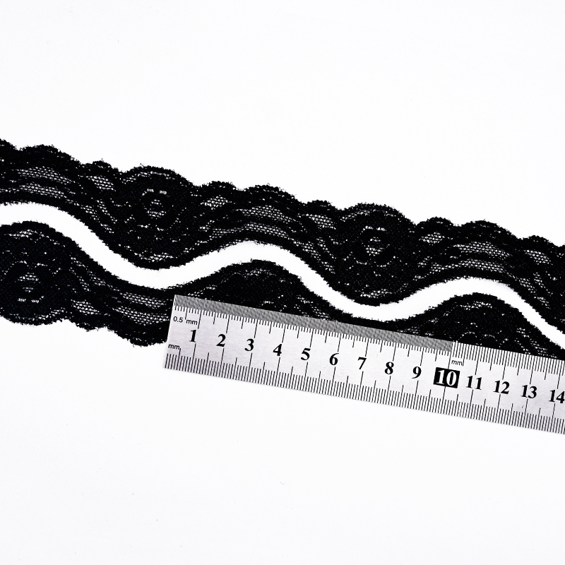 High Quality Stretch Nylon Lace Trim 4cm Nylon Lace Fabric Nylon Spandex Lace for Bra And Underwear Wedding Decoration 1406-1#