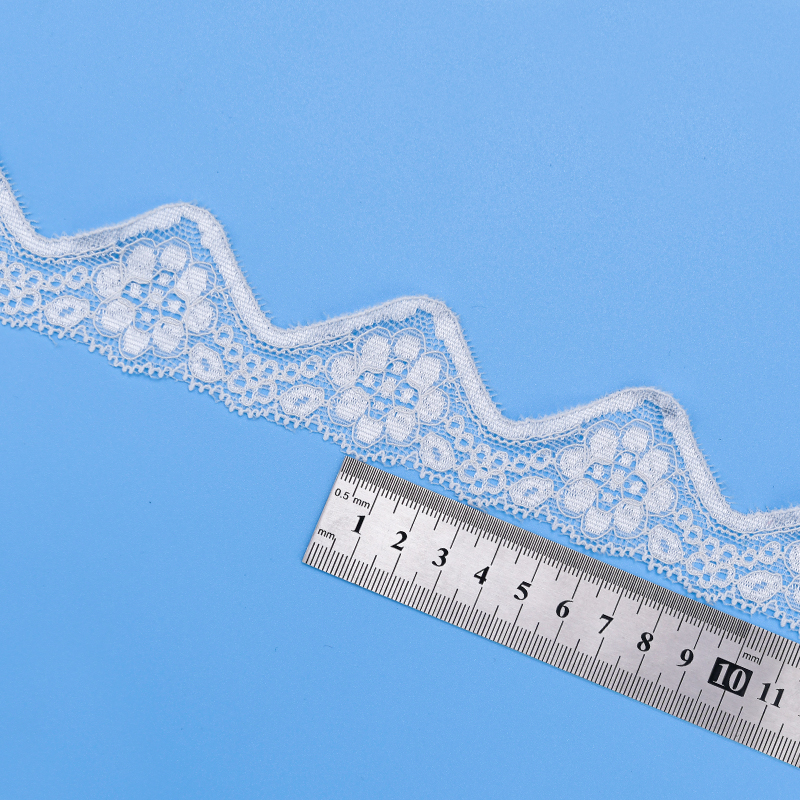 High Quality Stretch Nylon Lace Trim 4cm Nylon Lace Fabric Nylon Spandex Lace for Bra And Underwear Wedding Decoration 3120#