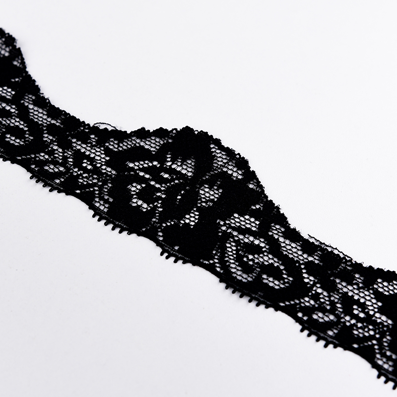 High Quality Stretch Nylon Lace Trim 4cm Nylon Lace Fabric Nylon Spandex Lace for Bra And Underwear Wedding Decoration 106522#
