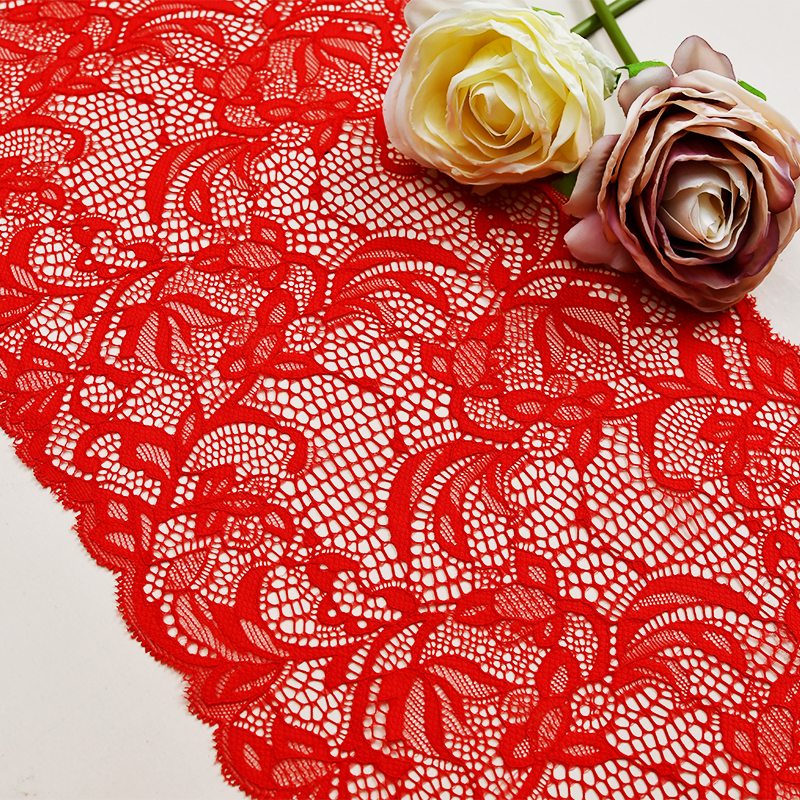 Ready Stock Lace High Quality 20cm Women's Elastic Floral Lace Trim 5217#