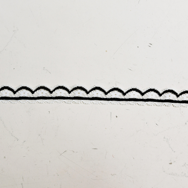 2cm Wholesale Bicolor knitted Elastic Lace Trim, nylon spandex stretch lace trim for women dress 61100-2#