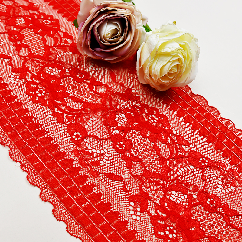 21.5cm Beautiful Lace Stretch Floral Lingerie Headband Elastic Diy Lace 12399#