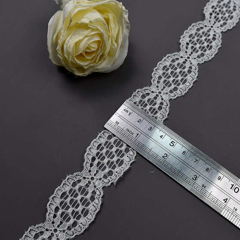 High Quality Stretch Nylon Lace Trim 3.5cm Nylon Lace Fabric Nylon Spandex Lace for Bra And Underwear Wedding Decoration 537#