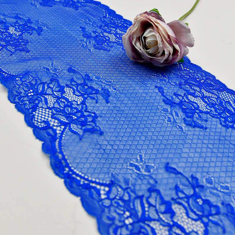 Professional Lace Manufacturer High Quality 22cm Stretch White Floral Lace Trim for Women 03155#