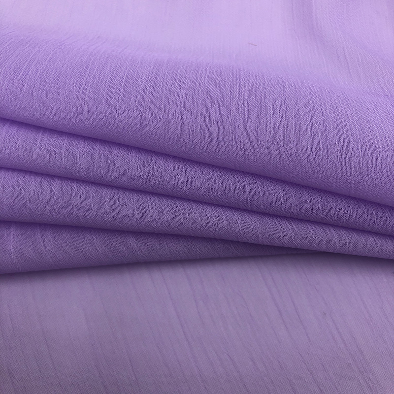 100% Polyester Plain Dyed Chiffon Fabric for Women Dress