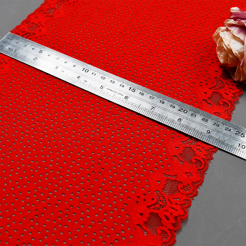 Professional Lace Manufacturer High Quality23.5cm Stretch White Floral Lace Trim for Women7069#